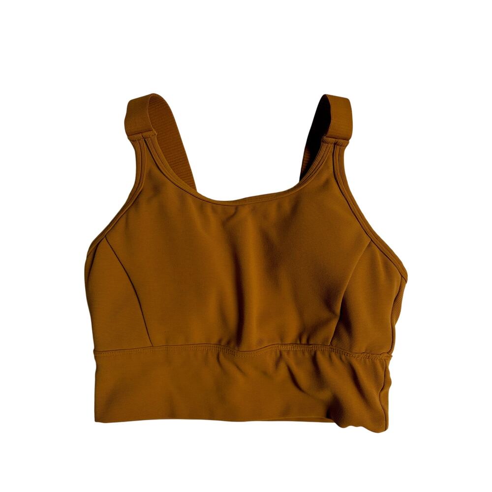 CALIA Women's Made to Play Essential Ribbed Sports Bra (Bronzed Topaz) - XS
